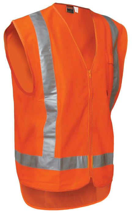 Hi-Viz Safety Vest With Pocket Day/Night Large Orange