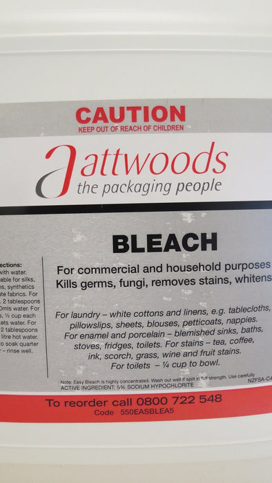 Attwoods Bleach 5 Litre 4/ctn