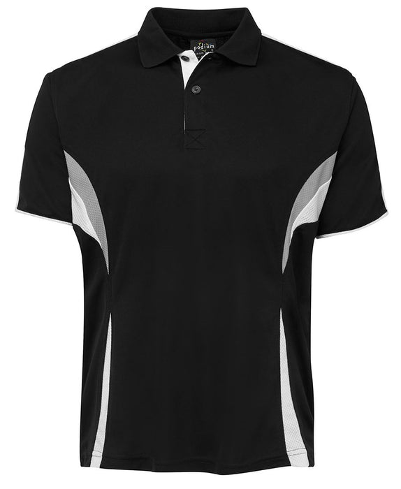 JBs 7COP Podium Cool Polo Black/White/Grey Size Large