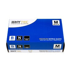 Hytec BNPFM Nitrile Gloves Powder Free Medium Blue 100/pkt 10 pkts/ctn