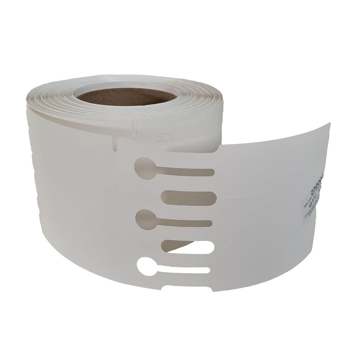 Saito 230004 Blank White Round Loop Tags 35x165mm 1500/roll