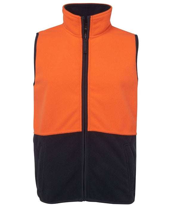 JBS 6HVPV Hi-Viz Polar Vest 3XL Orange/Navy