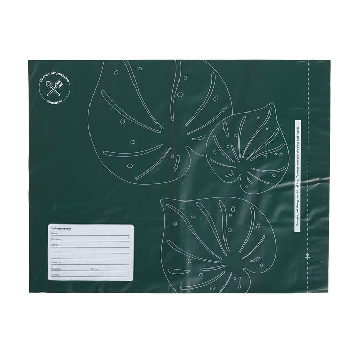 A3 Compostable Courier Bags 420mm x 450mm + 60mm Flap 25/pack 14 packs/carton