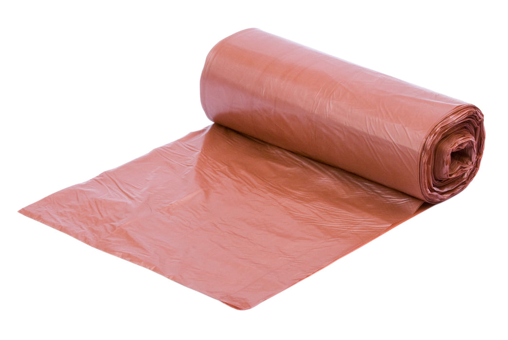 Pacific GAR016 Coreless Bin Liners POR 1000x810mm 20mu Brown 25/roll 10 rolls/ctn
