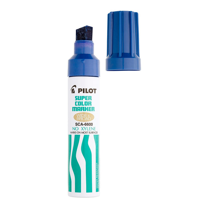 Pilot Super Colour Marker Jumbo Chisel Tip Blue 12/pkt