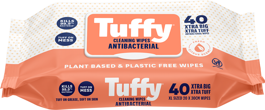 Tuffy Antibacterial Wipes 40/pkt 6pkt/ctn