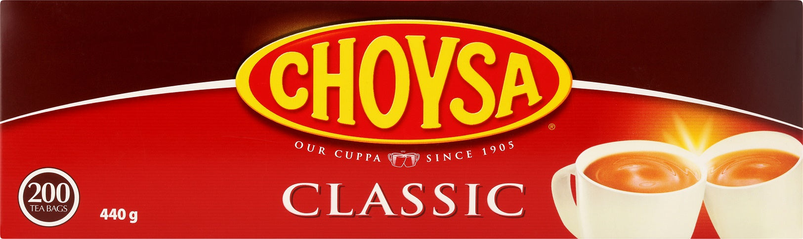 Choysa Tea Bags 200/pkt 12 pkts/ctn