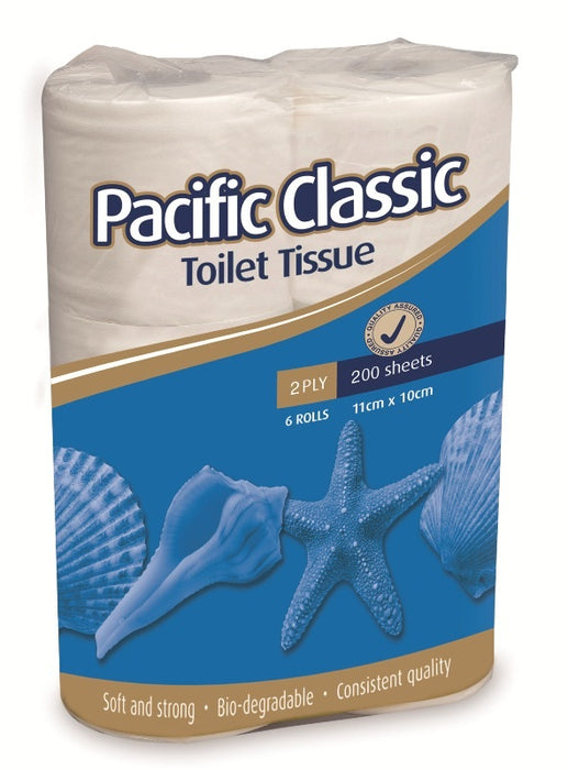 Pacific C2-400 Classic Toilet Rolls 2ply 400 sheets/roll 48/ctn (Dispenser: 580D31) 24 ctns/pallet