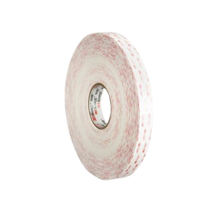 3M 4950P VHB Tape 12mm x 1.1 mm thick x  33m White  6 rolls/ctn