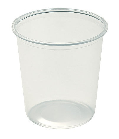 Huhtamaki 13027 Plastic Round Container 880ml Translucent 50/pkt 12 pkts/ctn