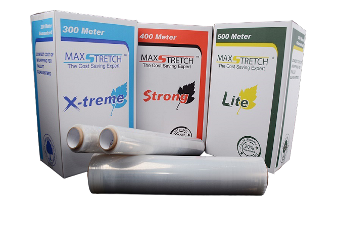 Maxstretch Cast Hand Pallet Wrap 500x300x15mu 6/ctn 240 rolls/pallet