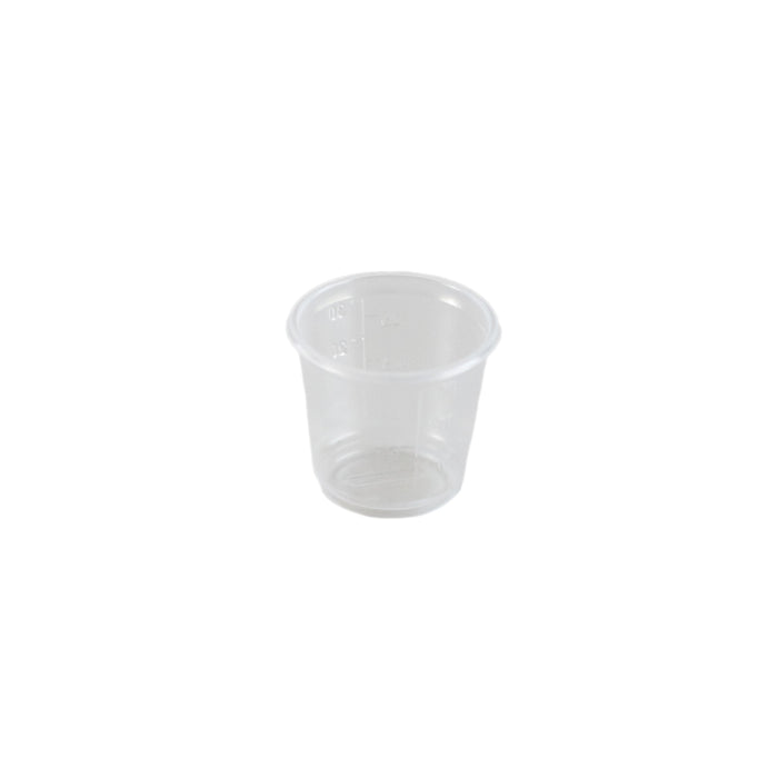 Huhtamaki 18675 Graduated Measure Plastic Portion Cup 35ml Clear 250/pkt 20 pkts/ctn