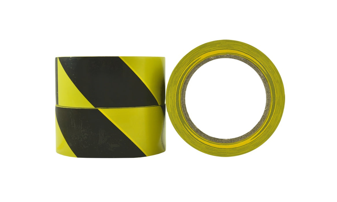Pomona S471S Vinyl Yellow/Black Lane Marking Tape 48x33m 24/ctn