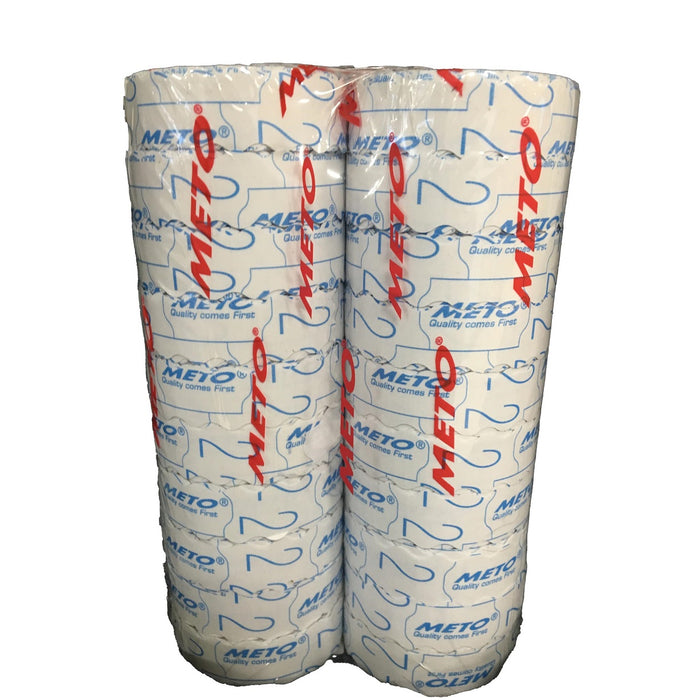Meto 6711916 Labels Permanent 18x11mm White 1500/roll 20 rolls/box (Fits: Meto 718 & 718DC)