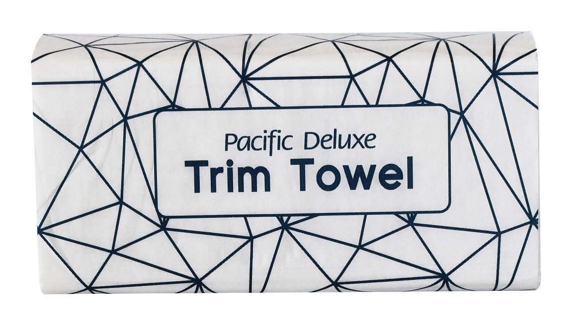 Pacific TD-200C Deluxe Trim Towels 20.5x26cm White 100/pkt 24 pkts/ctn (Dispenser: 580D54)