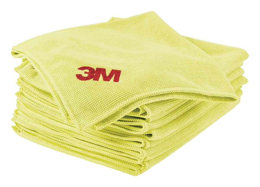 SQ21S  Microfibre Cloth 36x36cm Yellow 10/pkt 5 pkts/ctn