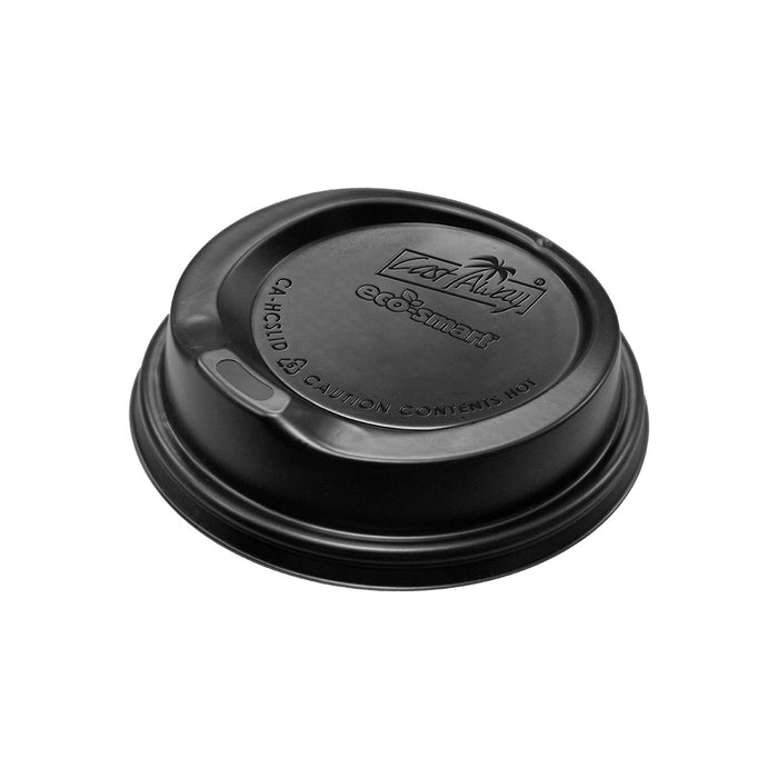 Castaway CA-HCDLIDB Plastic Snap on Lid Black 1000/ctn Fit Castaway Single Wall Double Wall & Dimple Paper Hot Cups
