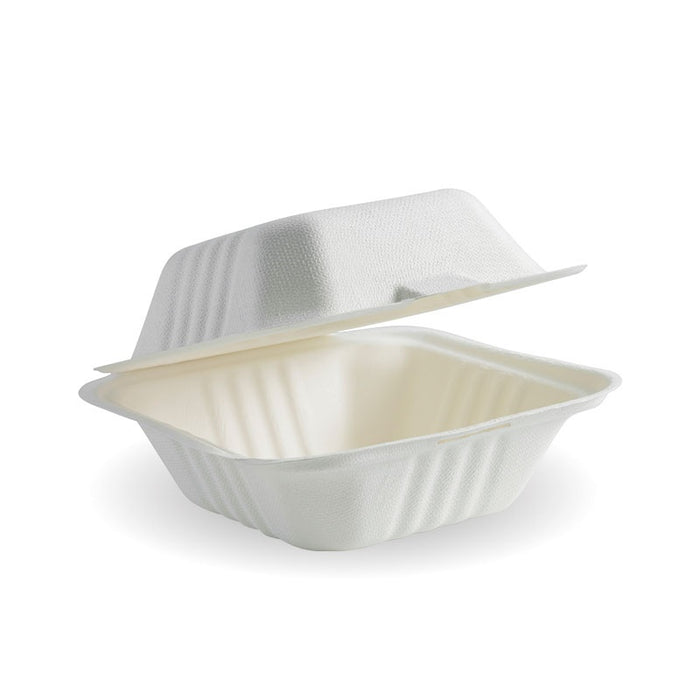 Biocane Takeaway Cl/shells 6x6x3" (Custard Squares/Eclairs/ Paris Brest/Lemon Polenta Cake/Lemon Meringue Pies) 500/ctn