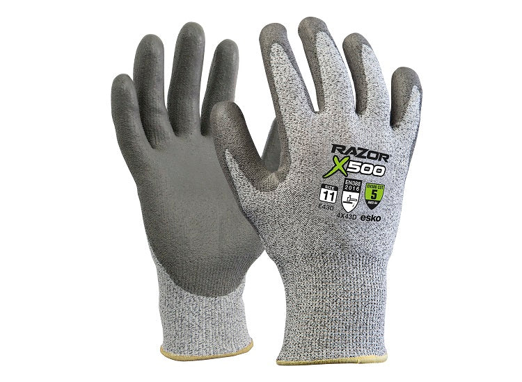 Esko E430 Razor X500 Cut Resistant Gloves Grade 5 Size 12  12 pairs/pkt