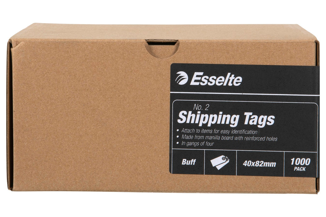 No.2 Shipping Tags 82x41mm Buff 1000/box