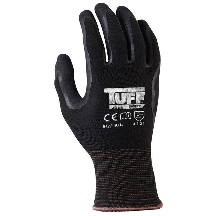 Tuff Black Grip Gloves Size 9 Large 36pairs/ctn
