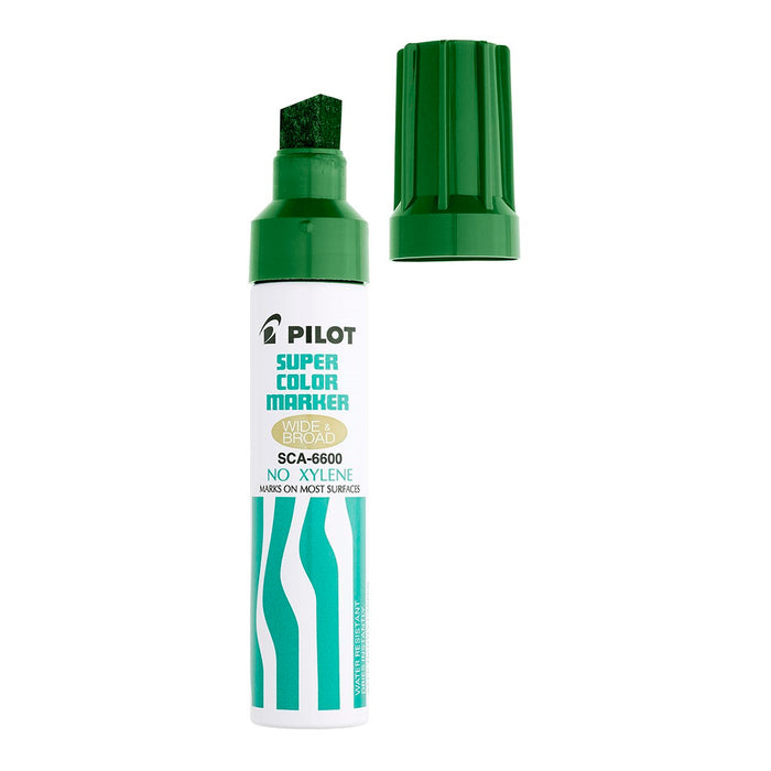 Pilot Super Colour Marker Jumbo Chisel Tip Green 12/pkt