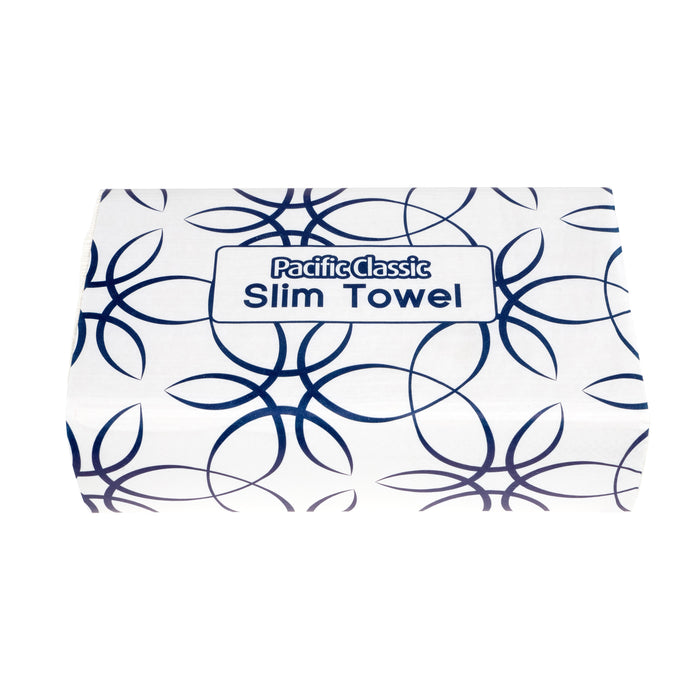 Pacific SC100S Classic Slim Towels 23x21.5cm White 250/pkt 16pkts/ctn  36 ctns/plt (Disp 580D55B 580D55 580D56B 580D56)