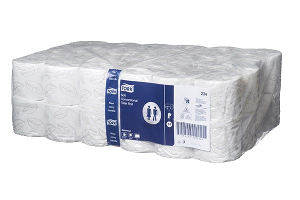 Tork 0000234 Advanced Toilet Rolls 2ply 400 shts/roll 48/ctn (Dispensers: 480557008, 480557000, 4800692) 24ctns/pallet