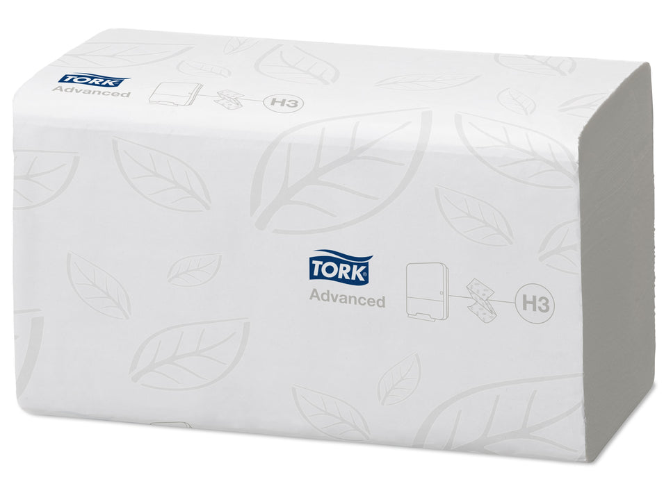Tork 290163 Advanced Hand Towel Zizag Fold White 2ply Sheet Size 23x25cm 250 shts/pkt 15 pkts/ctn