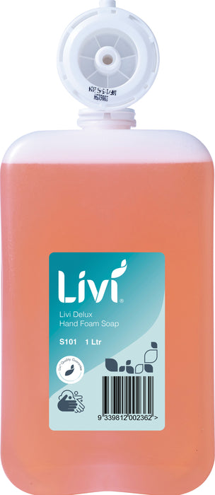 Livi S101 Deluxe Perfumed Foaming Hand Soap 1000ml Refill 6/ctn 30ctns/plt (Dispenser S500)
