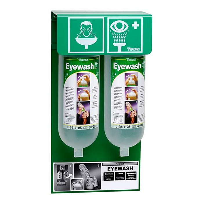 Tobin Eyewash Stationary Stand 2 x 1L Bottles