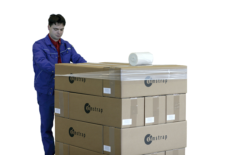 Sanstrap Pallet Bands 150x1200mm Clear 200/roll 8 rolls/ctn