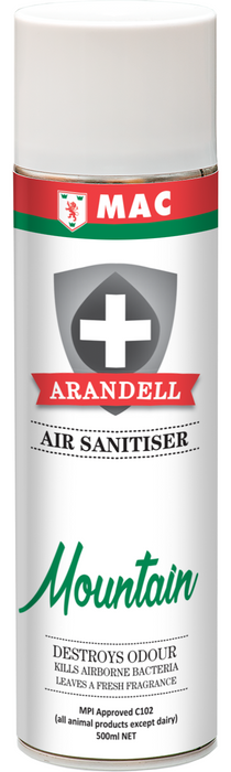 Arandell Air Sanitiser Aerosol 500ml 12/ctn (Fragrances: Mountain, Summer Or Spring Breeze)