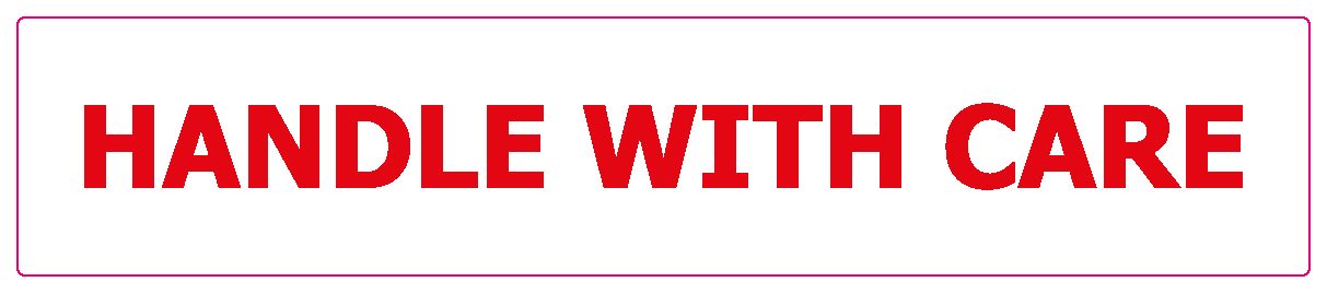 Dispenser Shipping Labels "Handle With Care" 30x150mm Red On White 250/pkt