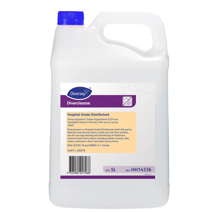 Divercleanse Hospital Grade Disinfectant 5 Litre 2/ctn