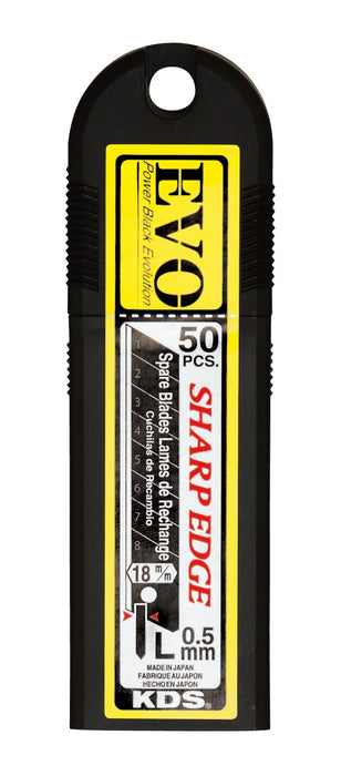 KDS LG-50B EVO H/D Black Snap-Off Blades Large 18mm Bulk 50/pkt