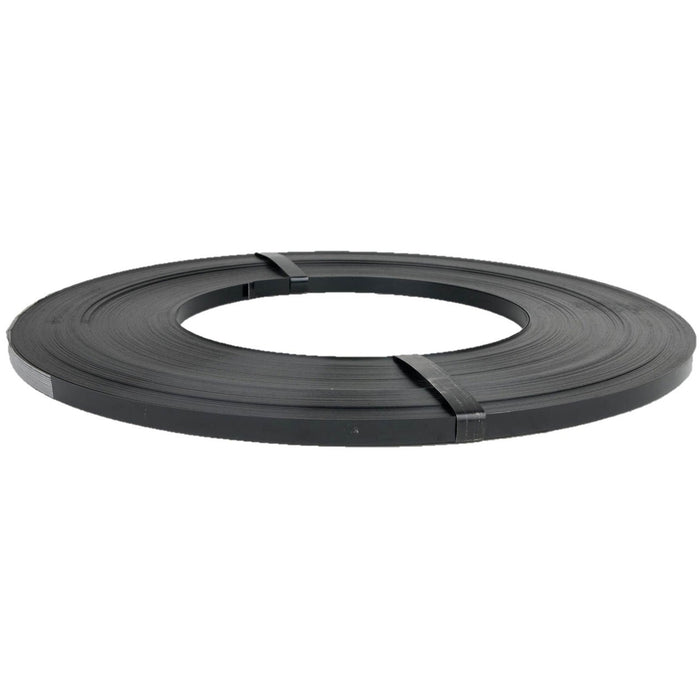 H/T Steel Strapping Ribbon Wound 31.75x0.8mm Black 52kg/rl Breaking Strain 2560kg 20 rolls/pallet