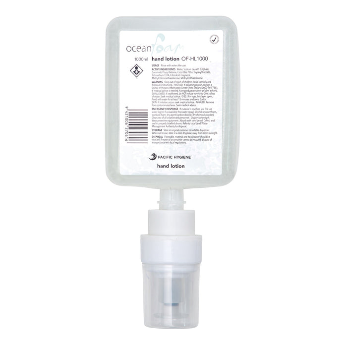 Pacific HL1000 Hand Lotion Foam Soap Refill 1000ml 6/ctn NZFSA C52 Approved (Dispenser: 580D1000)