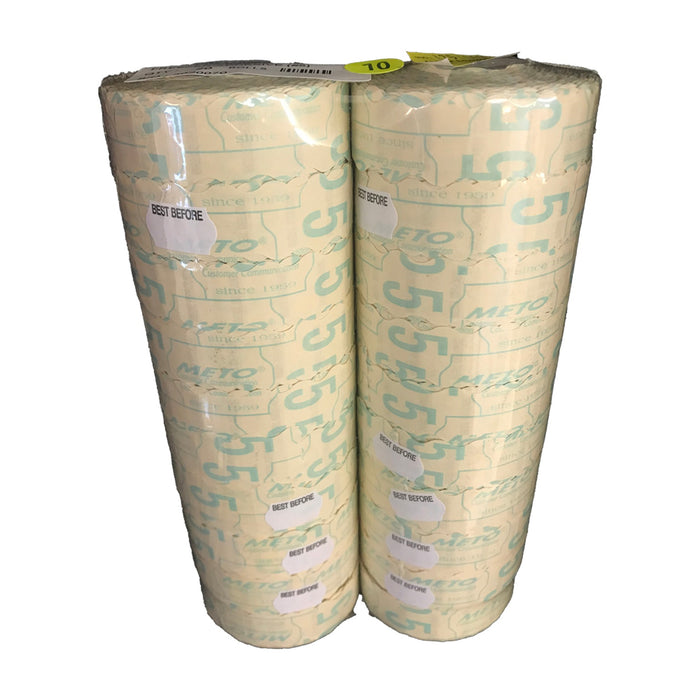 Meto 6711929 Labels "Best Before" Freezer 18x11mm Red On White 1500/roll 20 rolls/box (Fits: Meto 718 & 718DC)