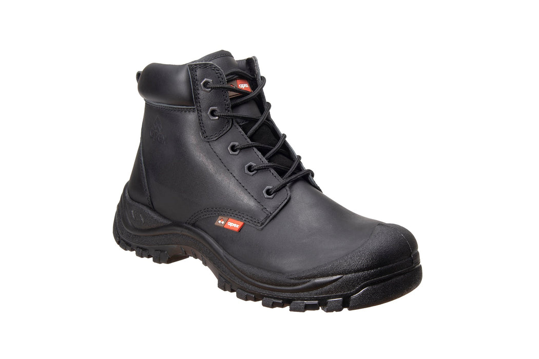 Apex Rutherford Lace Up Safety Boots Size 10 UK Black