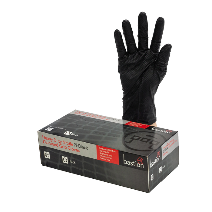 Bastion Black Premium Nitrile Powder Free Glove XL 100/pkt 10pkts/ctn BNG6875