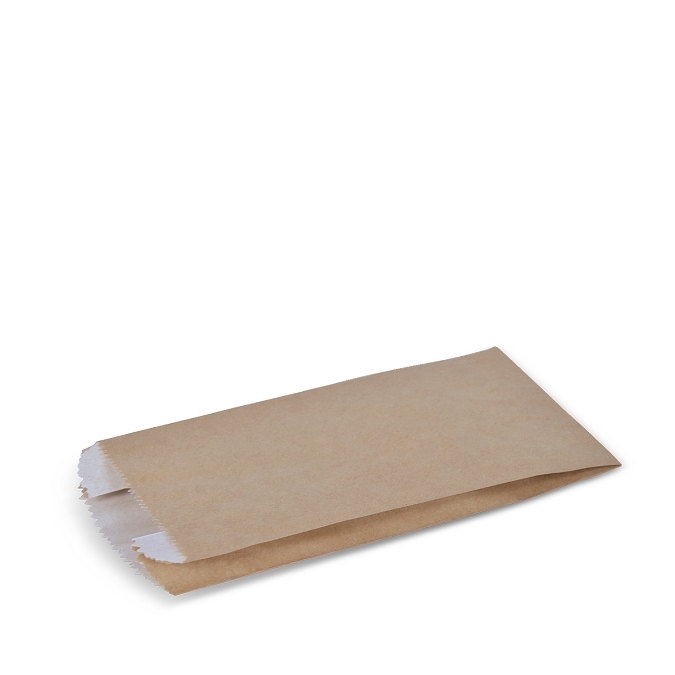 No. 4 Greaseproof Satchel Bags 2 ply Brown 257x125x75mm (B373S0010) 250/pkt