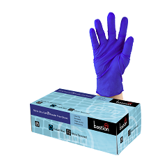 Bastion Nitrile Ultra Soft Powder Free Cobalt Blue Gloves Size Medium 100/pkt 10pkt/ctn