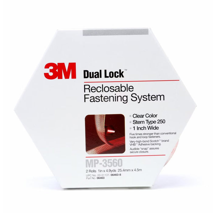 Dual Lock MP3560 Mini-Pack 25mmx4.5m Clear 2/pack Two 4.5m Lengths of MP3560 Per Pack