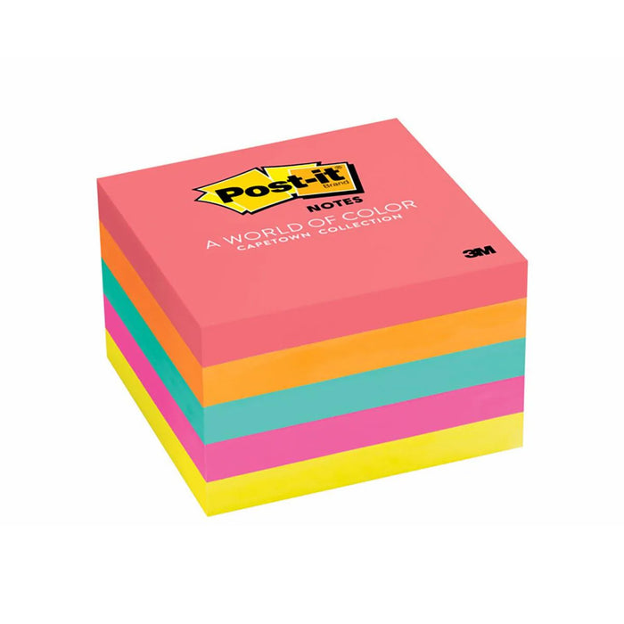 Scotch 654 Post-It Note Pad 76x76mm Capetown 100/pad 5 pads/pkt