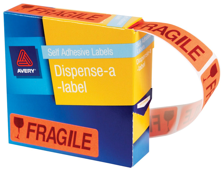 Dispenser Pack DMR1964FR "Fragile" 19x64 Removable 125/box
