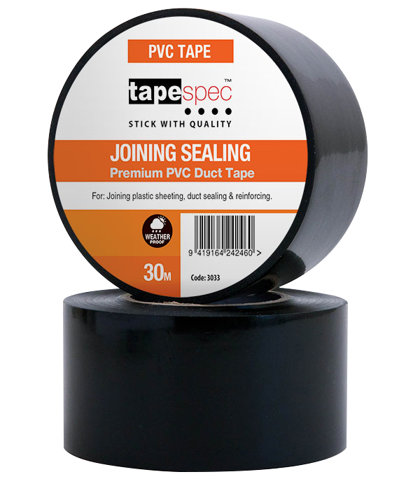 Tape Spec 3033 48x30m  Black PVC Utility Tape 24/ctn