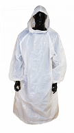 Wise DC67813H-W Disposable Smock Hooded 780x1300mm White 20/pkt
