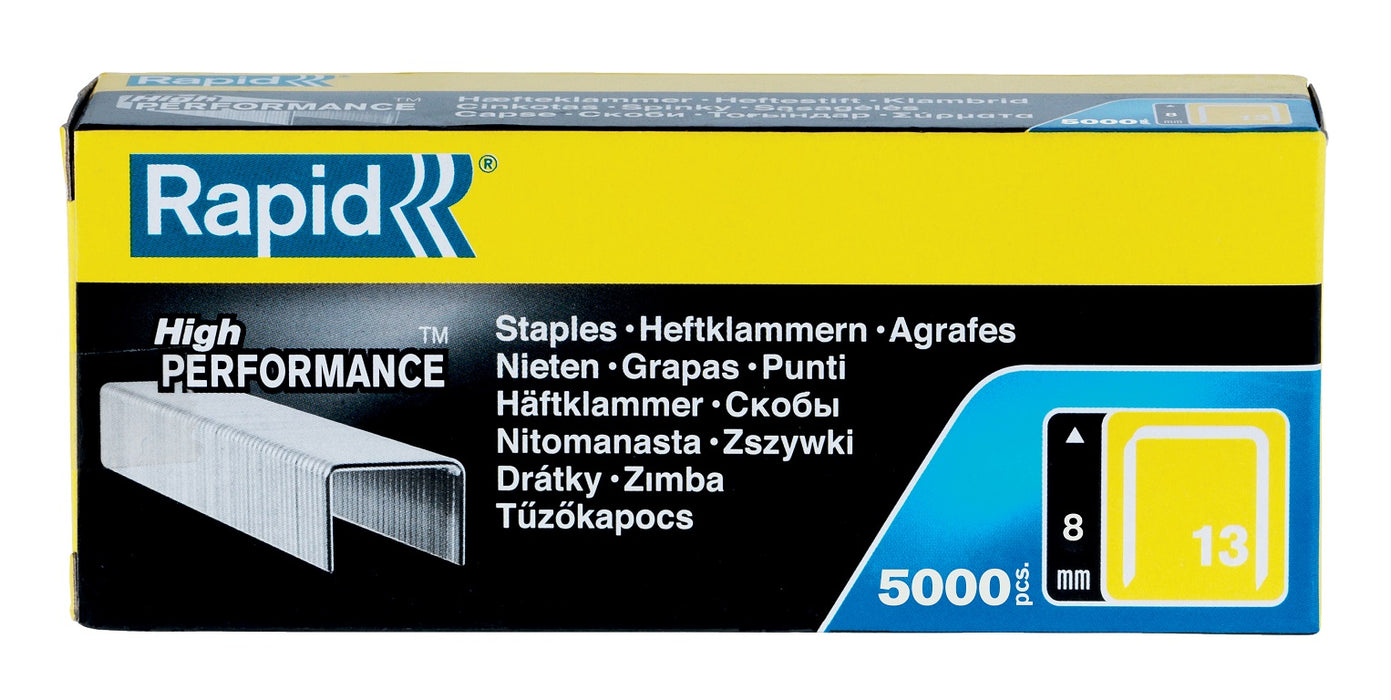 Rapid 13/8 Staples 8mm 5000/box