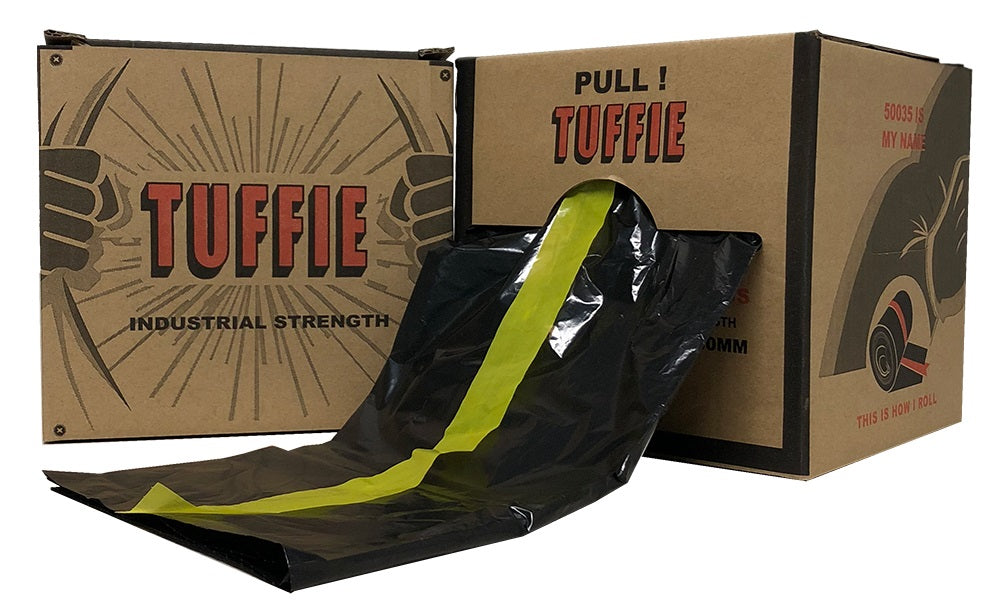 Tuffie Rubbish Bags Dispenser Box 390x370x980mm 30mu Black 100/box